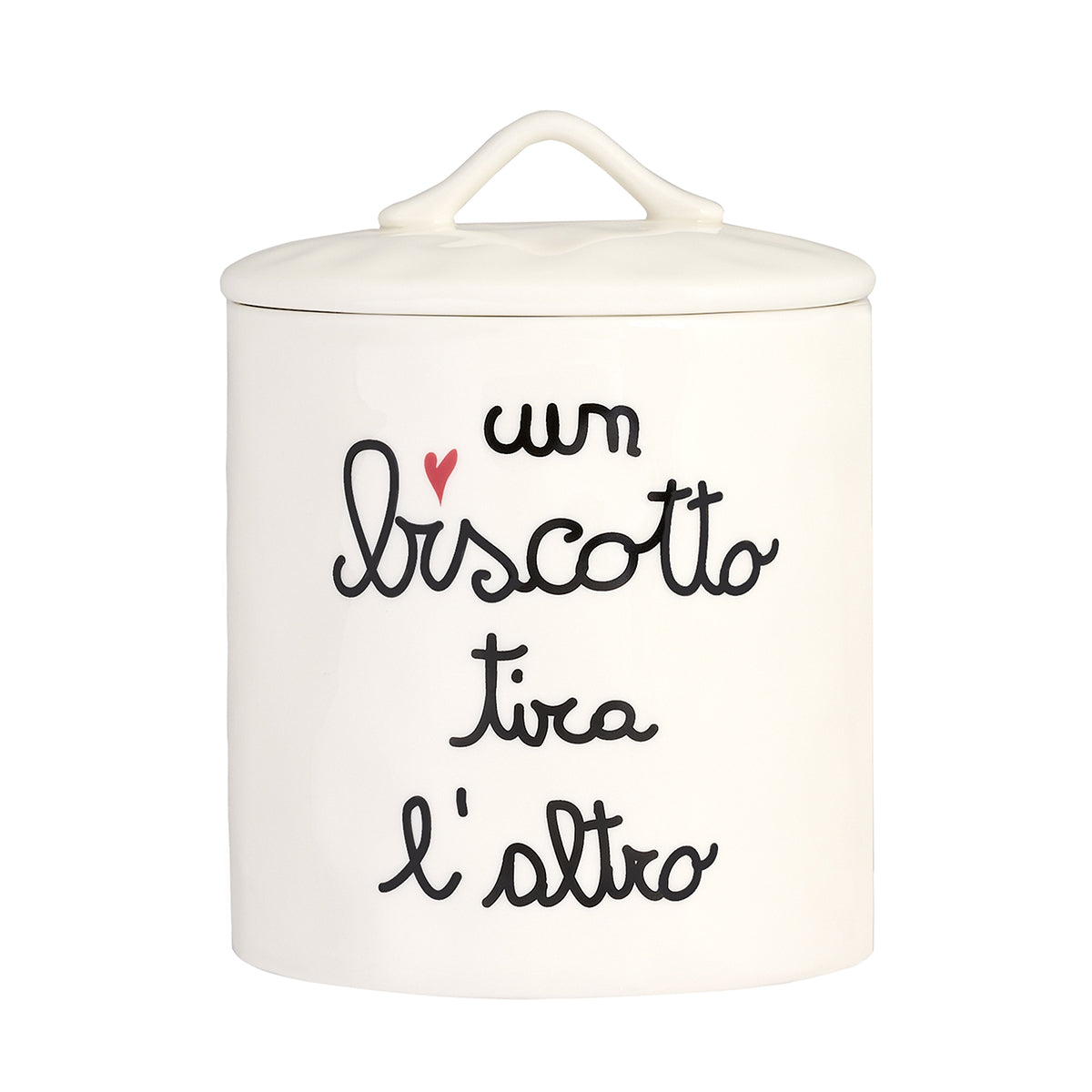 Koekjespot in gres met decor 'Un biscotto tira l'altro' - SIMPLE DAY