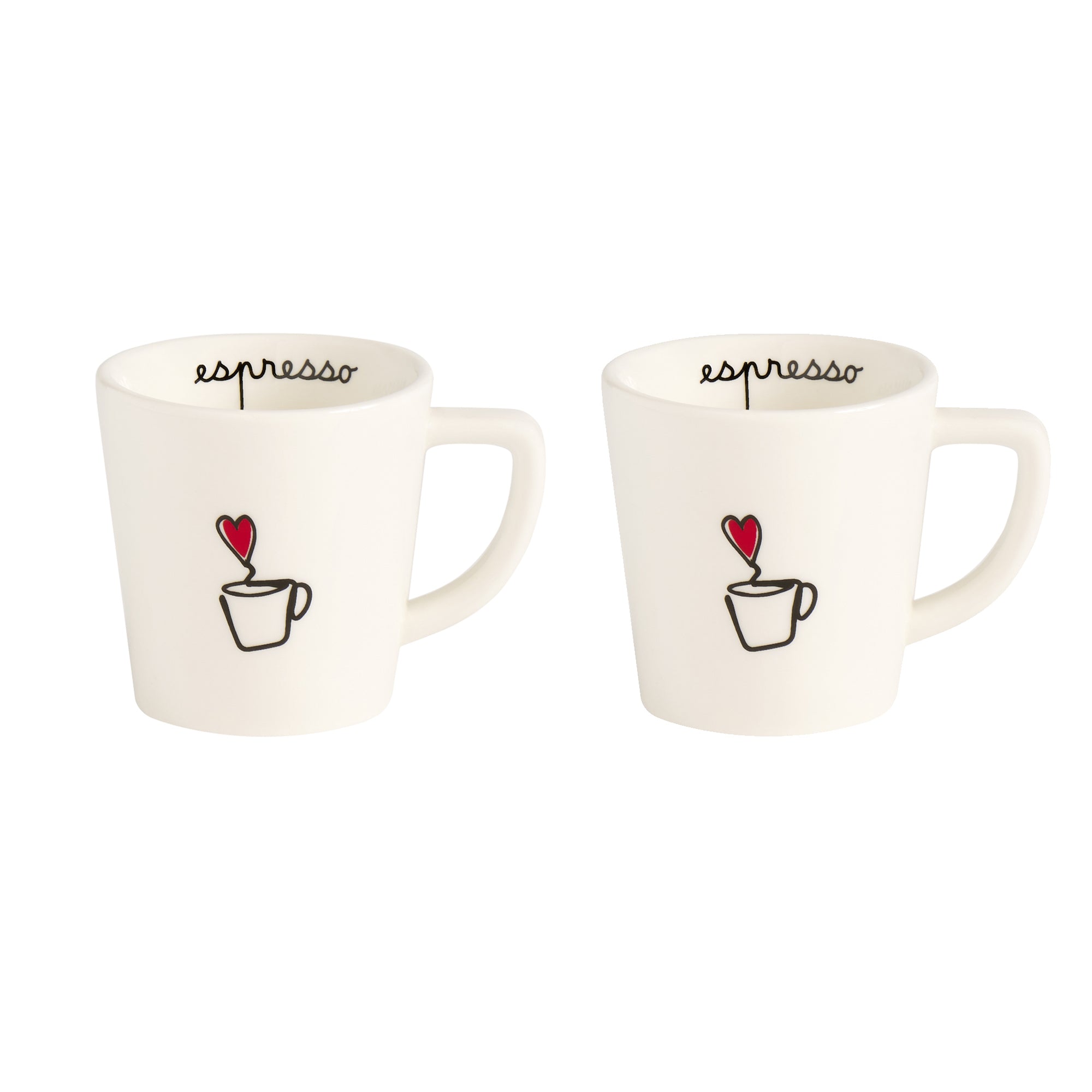 Set van 2 espressokopjes met decor Espresso tazzina - SIMPLE DAY