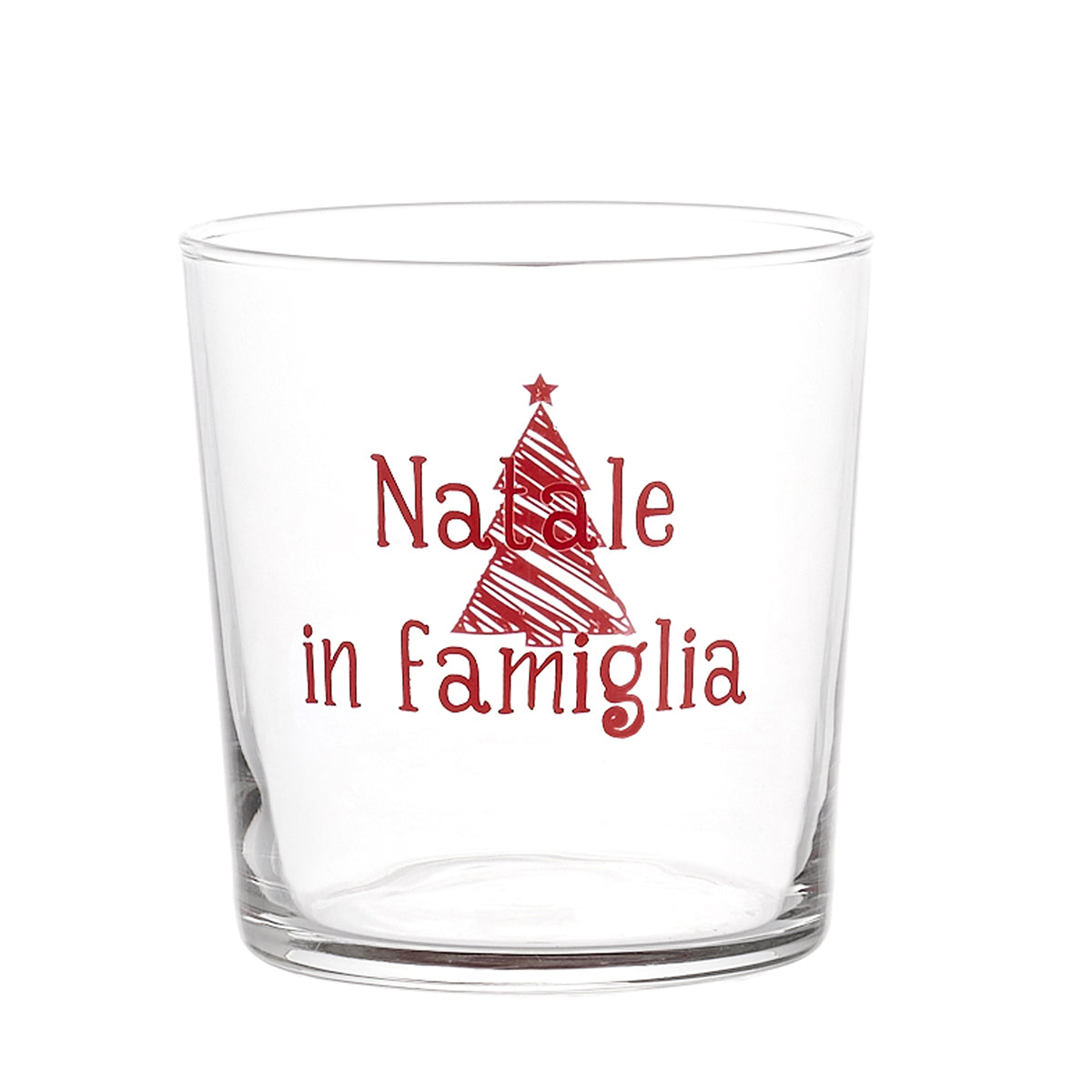 Set van 6 waterglazen met decor 'Natale in famiglia' ('Kerst met de familie') - SIMPLE DAY