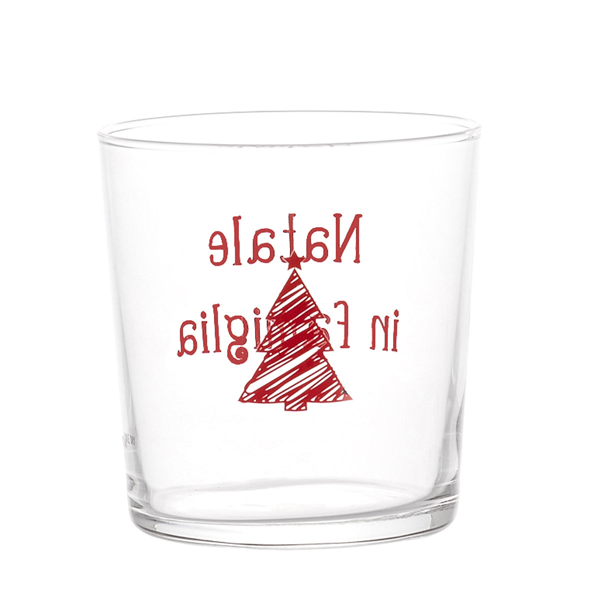 Set van 6 waterglazen met decor 'Natale in famiglia' ('Kerst met de familie') - SIMPLE DAY