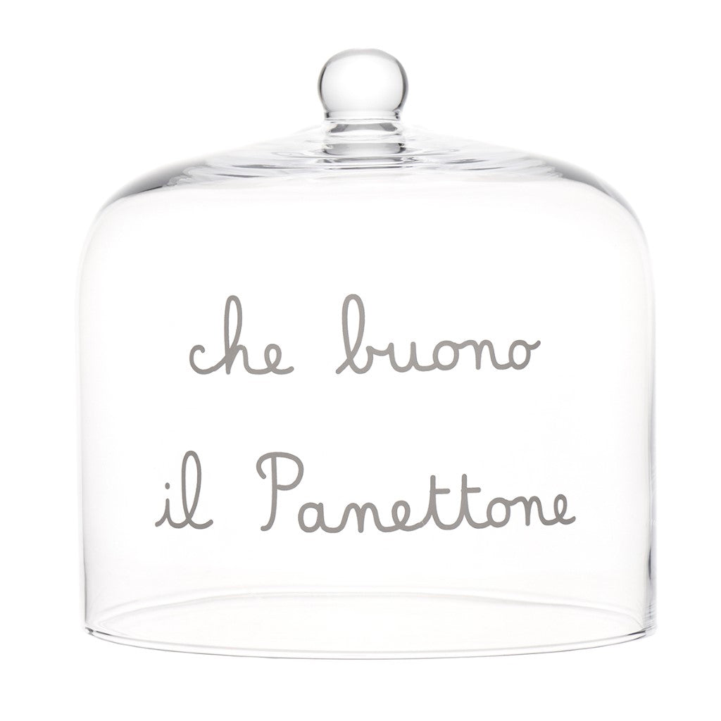 Glazen stolp met decor 'Che buono il panettone' - SIMPLE DAY