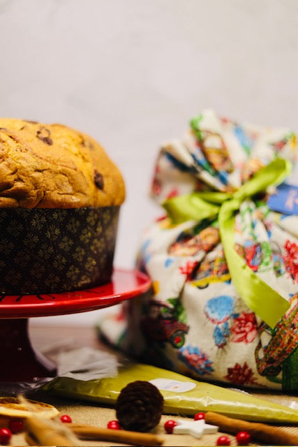 Panettone al Pistacchio - Panettone met Pistache (+pistachecrème in spuitzak)