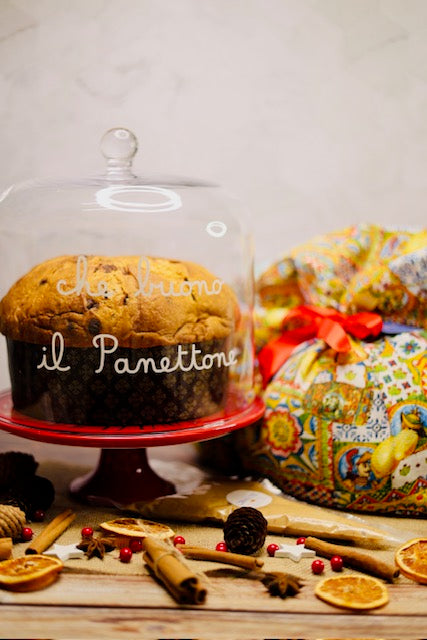 Panettone alle Mandorle - Panettone met Amandelen (+ amandelcrème in spuitzak)