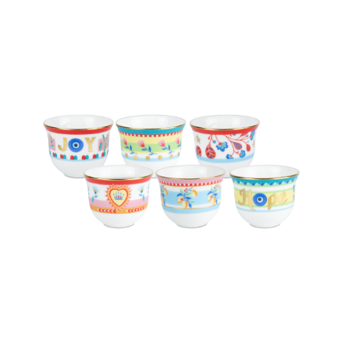 Set van 6 mini cups - Mamma Mia - Baci Milano