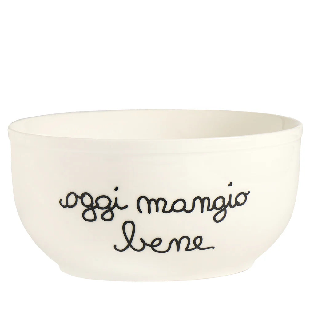 Kom met decor "Oggi mangio bene" ("Vandaag eet ik goed") - SIMPLE DAY