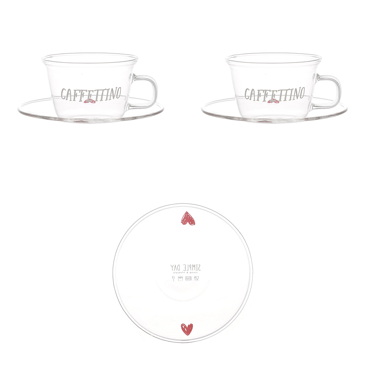 Set 2 glazen espresso kopjes - CAFFETTINO - SIMPLE DAY